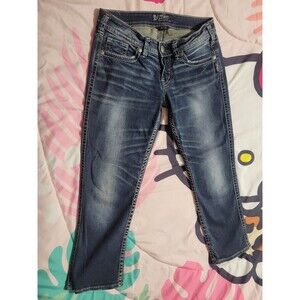 Silver AIKO Low Capri Denim Pants W27